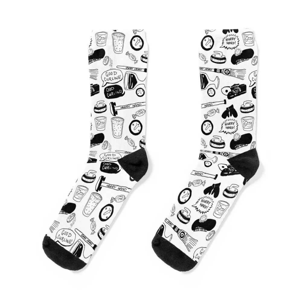 

Curling Essentials Socks cool snow winter thermal Soccer Boy Child Socks Women's