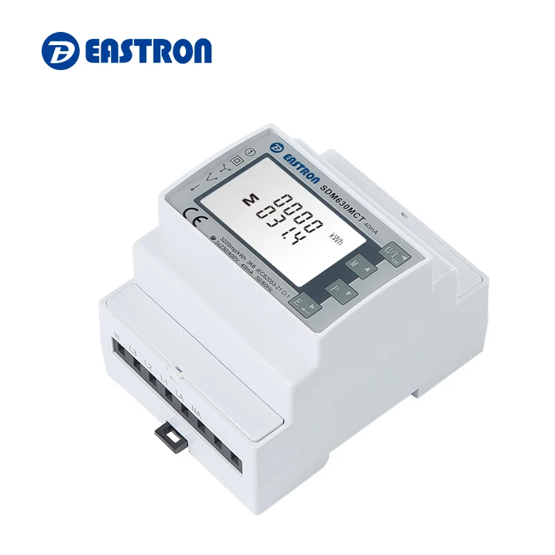 Medidor de energía inteligente para inversor Solar, entrada SDM630MCT 40mA RS485 Modbus RTU 40mA/100mA CT