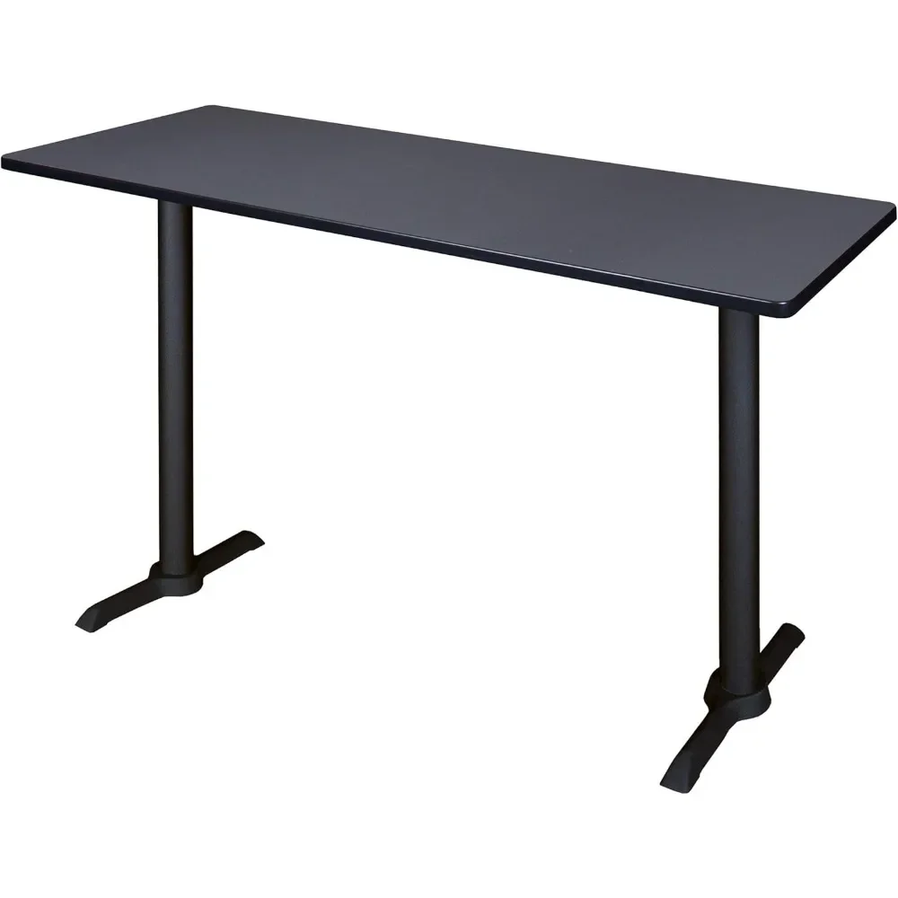 Cain 60 by 24-Inch Café Training Table in Grey - Ideal for Office and Event Spaces