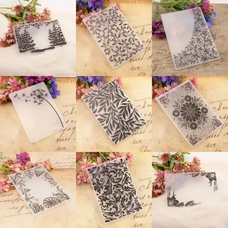 Background Plastic Embossing Folders for Cards Making Supplies DIY Paper 3D Scrapbook Stencils Album  Decoration Template