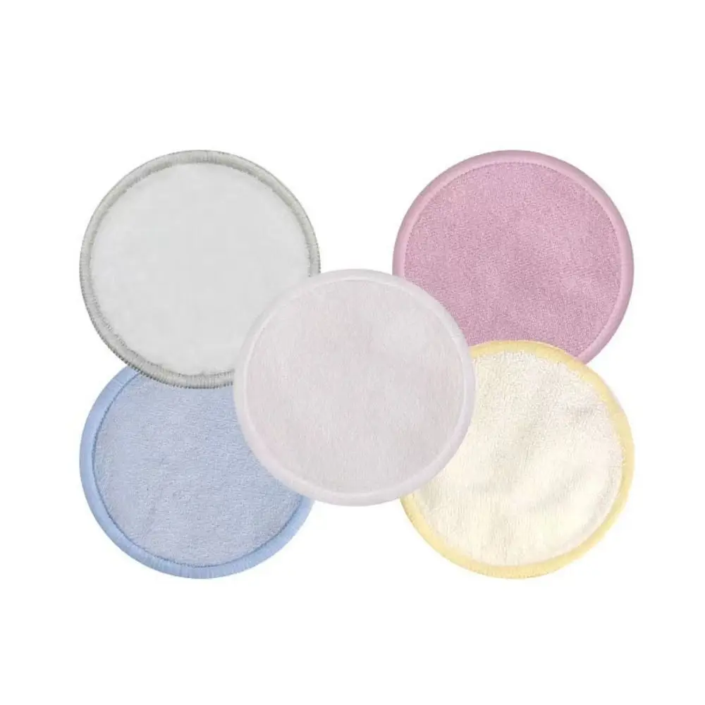 10Pcs Skin-friendly Soft Fiber Cleaning Pad Round Reusable Makeup Removal Pad Effective Cleansing Gentle Washable Puff Women