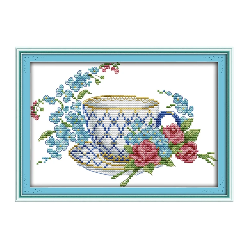 

Кофейная чашка, набор для вышивки крестом Aida 14ct 11ct, принт, холст, вышивка крестиком, рукоделие, вышивка, сделай сам, ручная работа