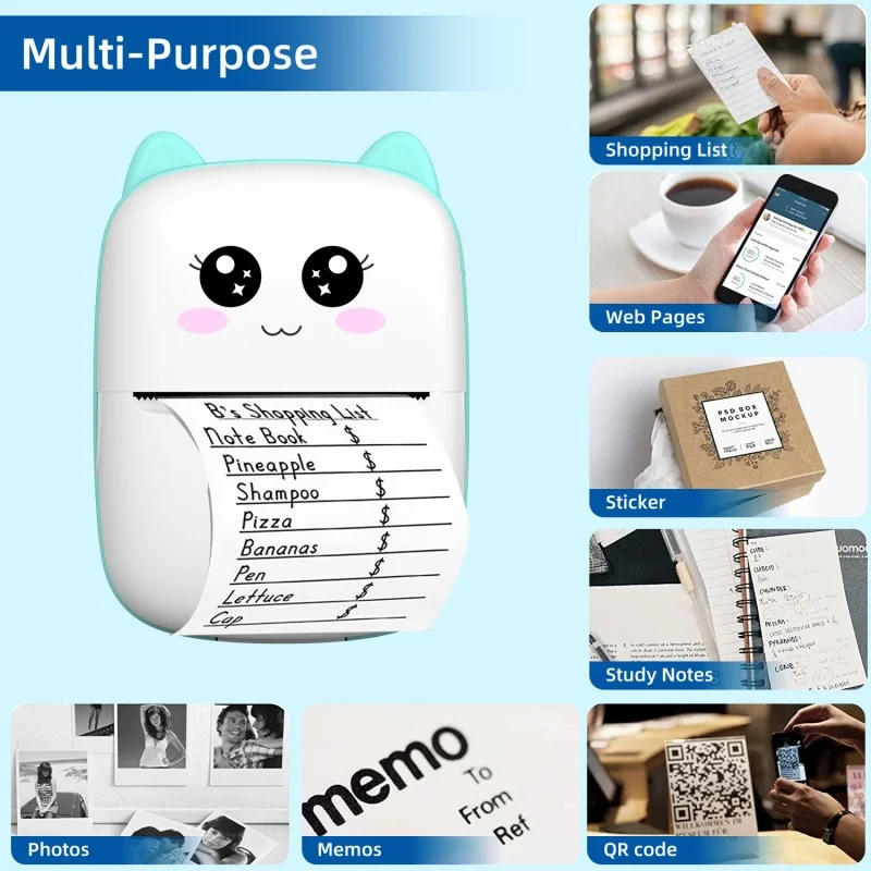 Mini impresora portátil X5, impresora térmica de fotografía gratuita para cambiar en la aplicación, impresión independiente creativa en cualquier momento, grabar perfecto