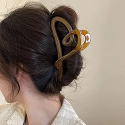 Large Claw Clips For Thick Hair Accessories Women Headdress Ins Fashion Plastic Catch Crab Hairpins Gifts
