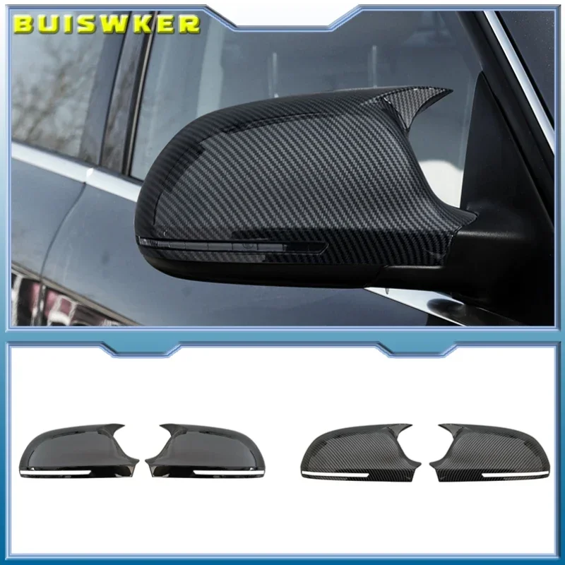 ABS material Carbon appearance Mirror Cover Rearview Side Mirror Cap S Line For Audi A3 8P A4 A5 B8 2008-2009