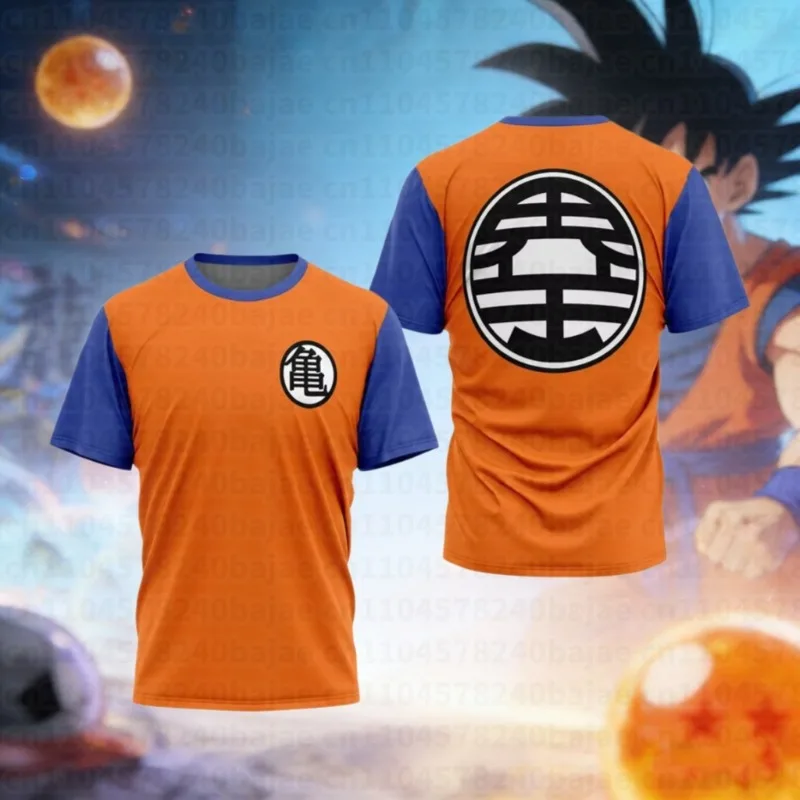 2026 Anime Dragon Ball Goku Print T-Shirts Cartoon-Shirt Sommer Atmungsaktives T-Shirt und Bequeme T-Shirts Herrenbekleidung Oberteile
