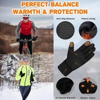Thermal Touchscreen Gloves with Two-Finger Opening, Windproof Non-Slip Winter Gloves for Fishing, Cycling & Driving