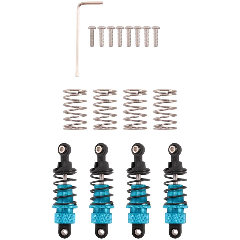 AS96-20Pcs RC Cars Aluminum Shock Absorber Front & Rear Damper For Tamiya TT-01 TT01 /TT02 M5 M6 1/10 RC Upgrade Parts Blue