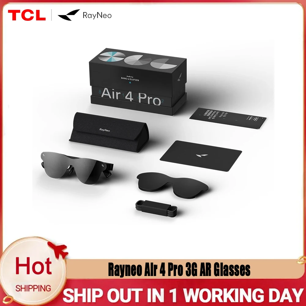 Rayneo Air 4 Pro Smart AR Glasses IPX-5 Waterproof 4K Video HDR10 Display 135