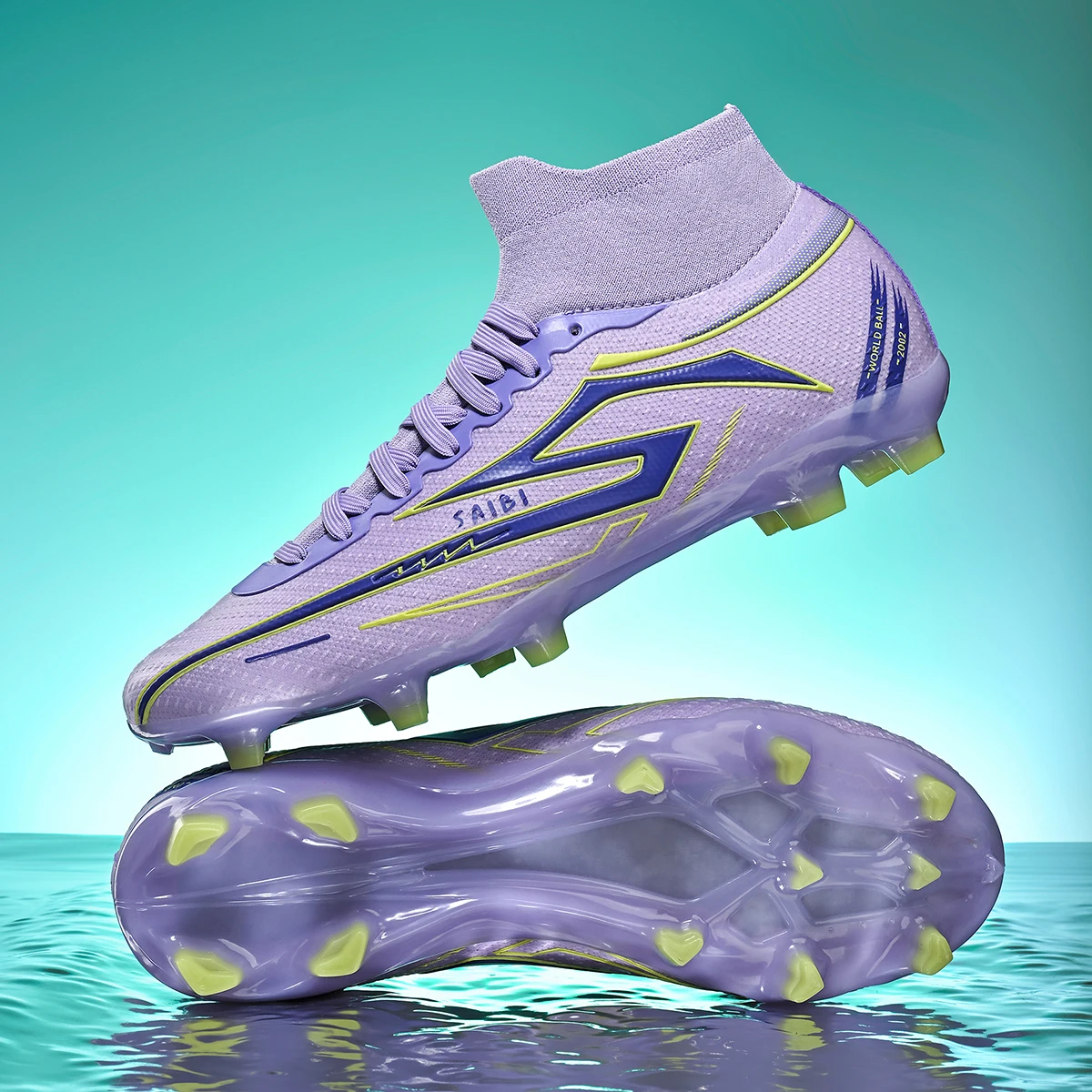 

Sport Field AG/FG Soccer cleats，PU Fabric Sweat-wicking Upper，TPU Wear-resistant Sole，Sturdy Durable for Men Women