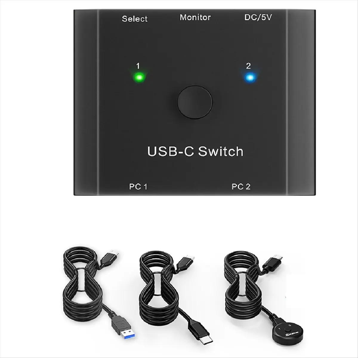 A26Z New 8K USB C KVM Switch USB3.1 Type-C Splitter Cable for Video 8K@30Hz 4K@120Hz PD 100w 10Gbps Data Transmission