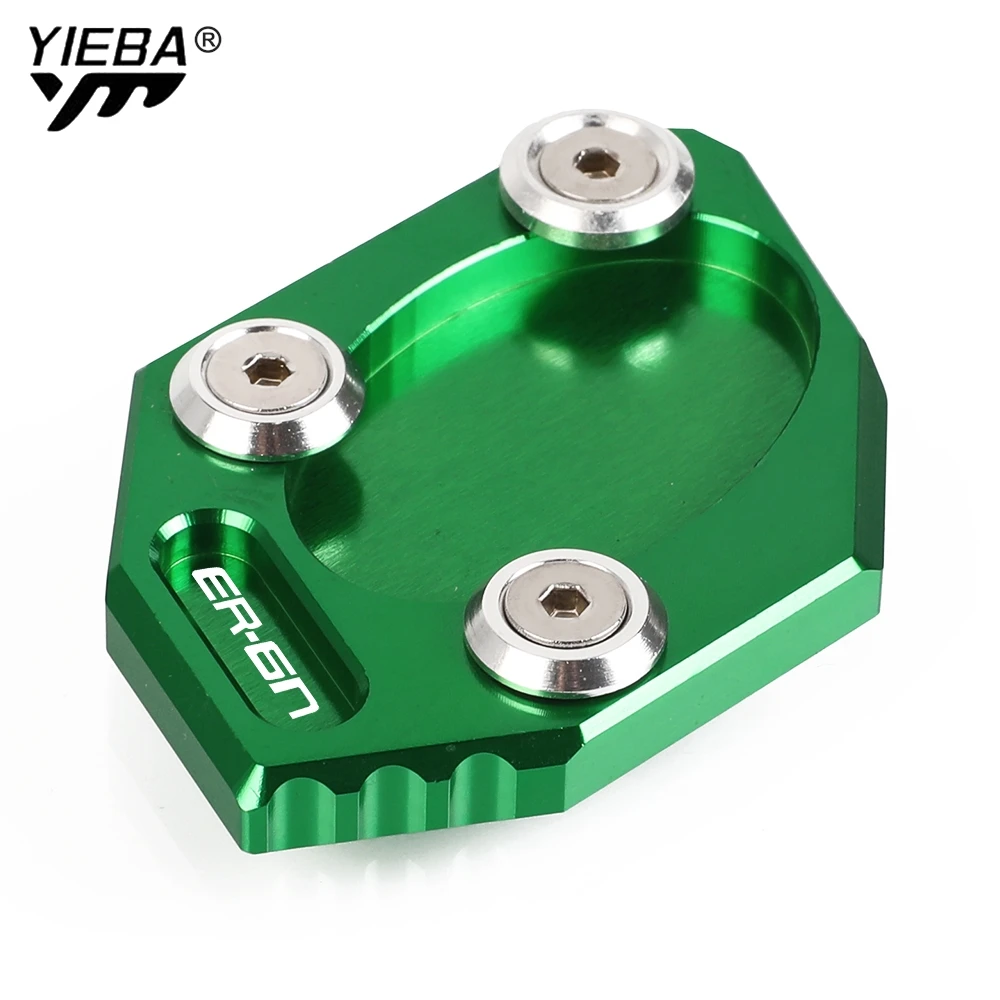 

Motorcycle CNC Kickstand Foot Side Stand Extension Pad Support Plate FOR Kawasaki ER6N ER6F NINJA ZX6R ZX636 ER-6N ER-6F EX-6