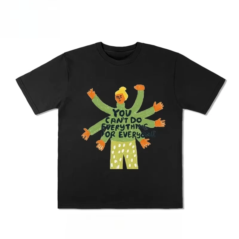

motorcycle 2025 Good things around you, the same short-sleeved T-shirt illustration, men's and women's loose cotton T-shirt