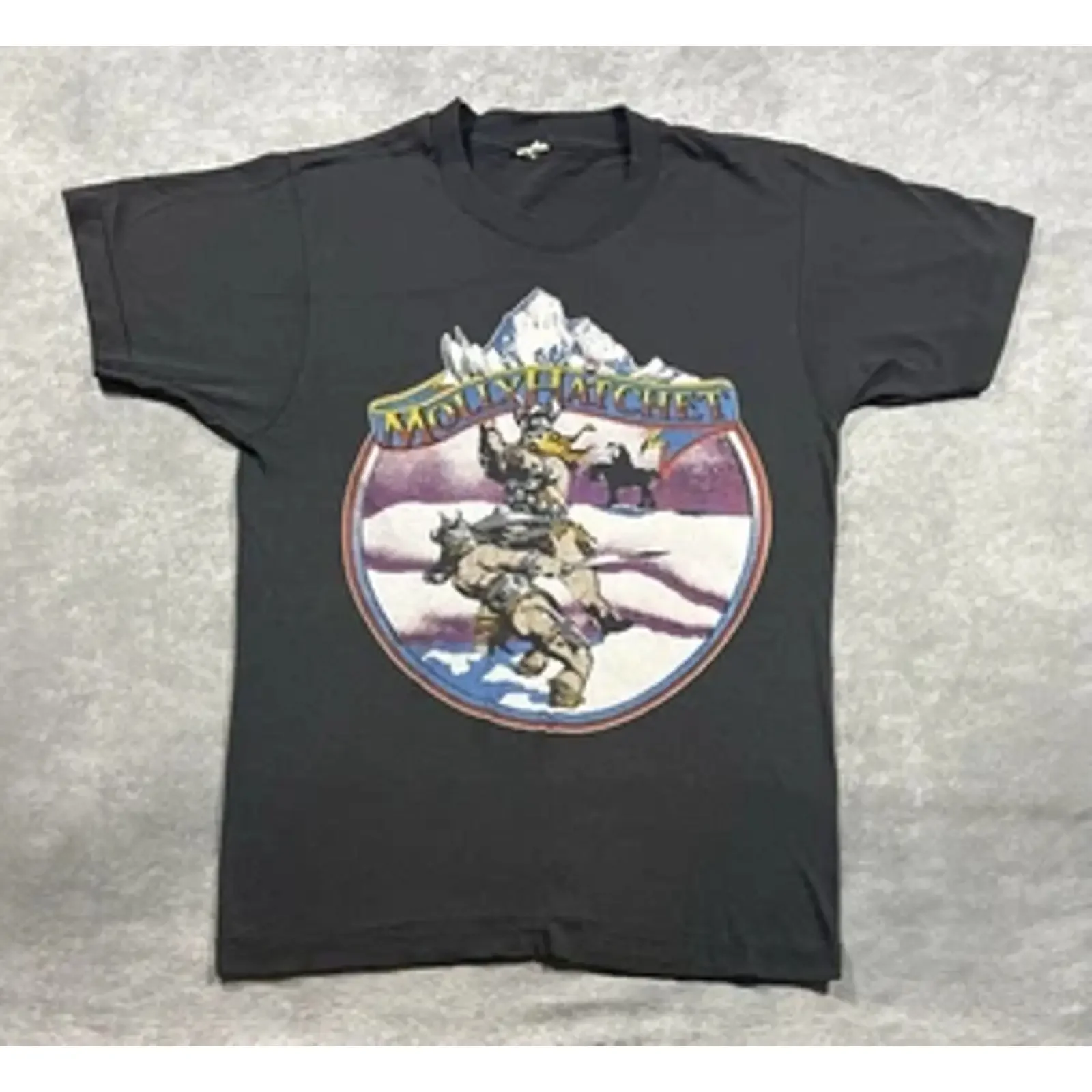 Vintage Molly Hatchet Tour 1987 t shirt size medium rare vintage Washed Breathable streetwear Versatile Soft