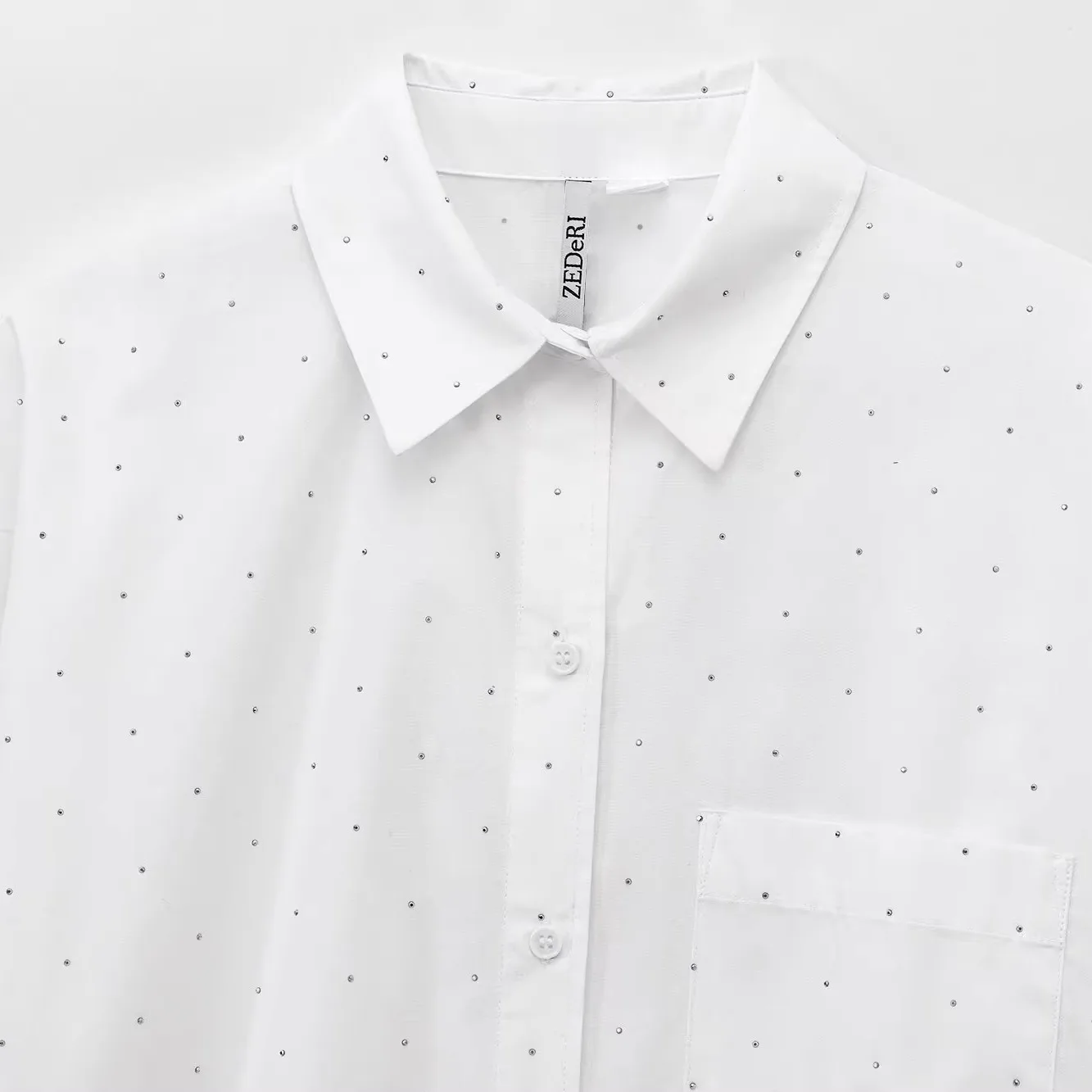 JNLEAOG femmes irt strass décoré conception surdimensionnée européenne Sle fibre de Polyester longue Sve longueur régulière