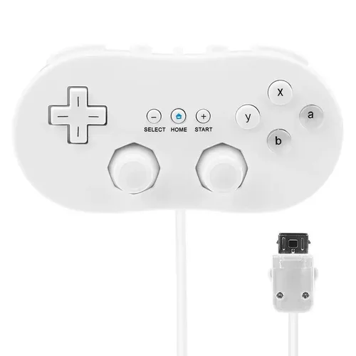 2x 1x controlador clásico con cable para Nintendo Wii/Wii U remoto