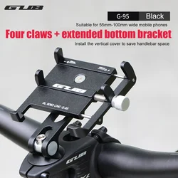 GUB Bicycle Stem CellPhone Mount Adjustable Aluminum Alloy Mobile Phone Support Mount Centered Installation Cycling Equipment