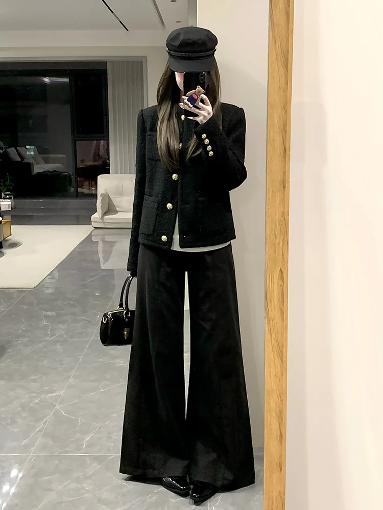 

Твидовый жакет с декоративными пуговицами, женский, весенний, вельветовый, пышный, в стиле сафари, на шнуровке, с кисточками, ультанежный, мини, универсальный, стройнящий фигуру