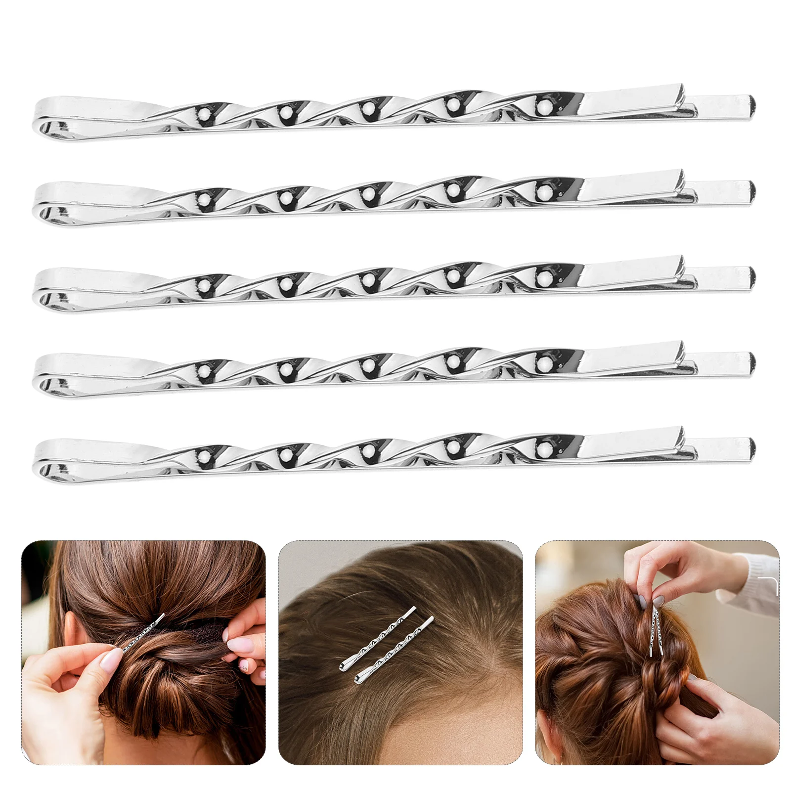 

12 шт. заколки для волос из металлического сплава, простой витой стиль для женщин и девочек, модные заколки для волос, аксессуары для повседневной вечеринки, заколка для волос