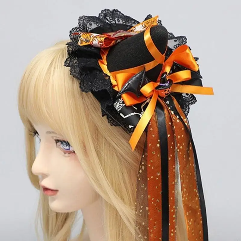 

Y88A Hair Buns Hair Clip Punk Halloween Party Props Hair Bows Hair Shaping Side Clip