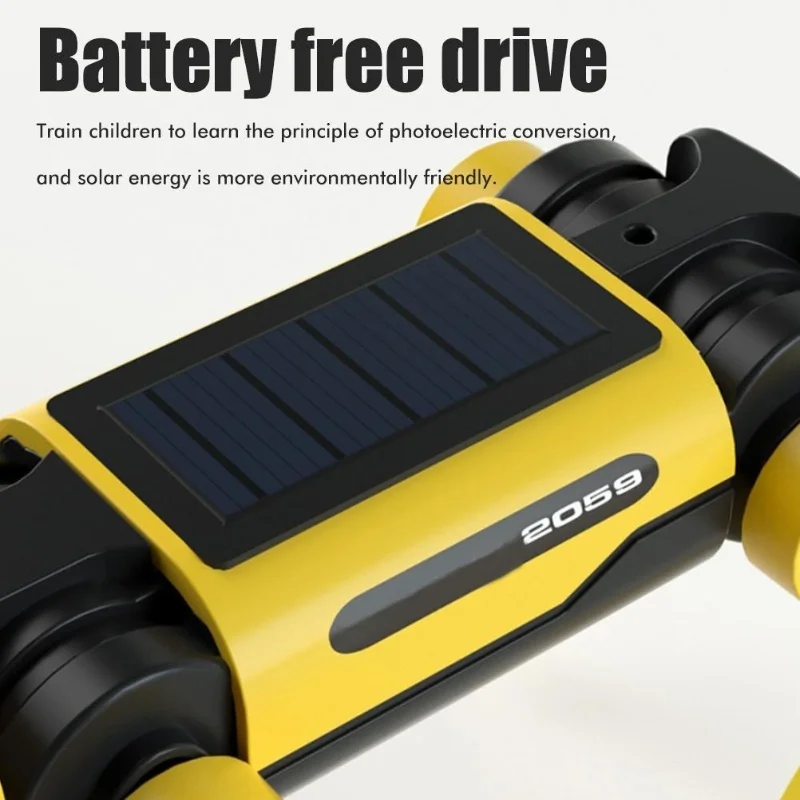 Inteligente biônico quatro pernas cão robô modelo solar elétrico brinquedo mecânico quebra-cabeça montagem brinquedos para aniversário das crianças e