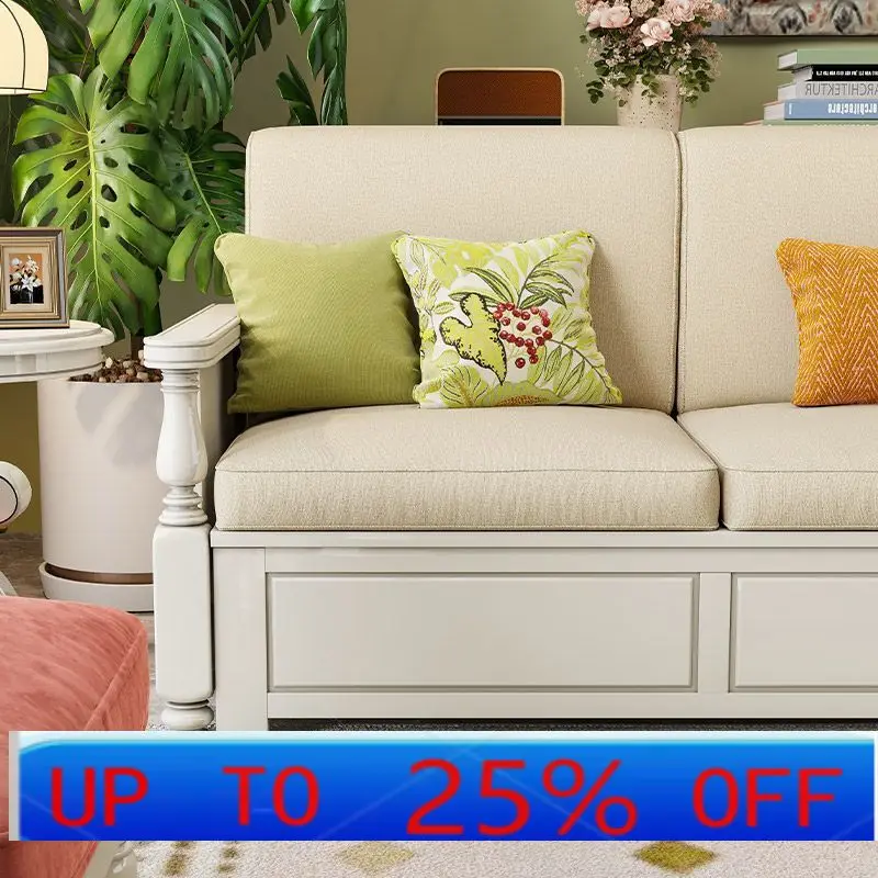 

LMM American sofa combination corner princess living room sofa winter and summer dual-use