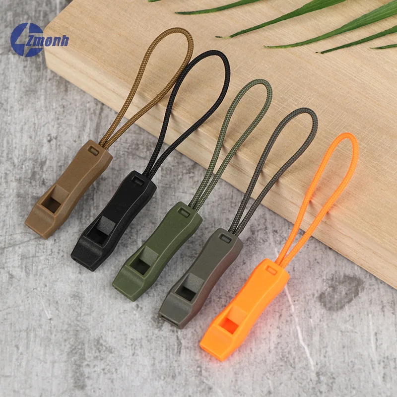 Emergency Whistle Sports Match Whistle Multifunction Whistle Double Pipe Dual Band With Tail Rope Outdoor Camping Hiking 5PCS