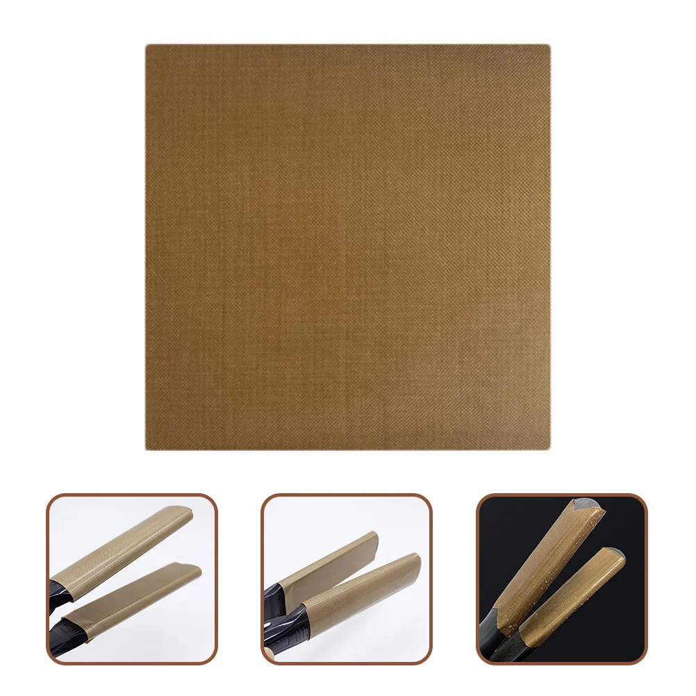 

10pcs Heat Resistant Hair Straightener Sticker Glass Fabric Self-Adhesive Flat For Hot Styling Tools Hair Care