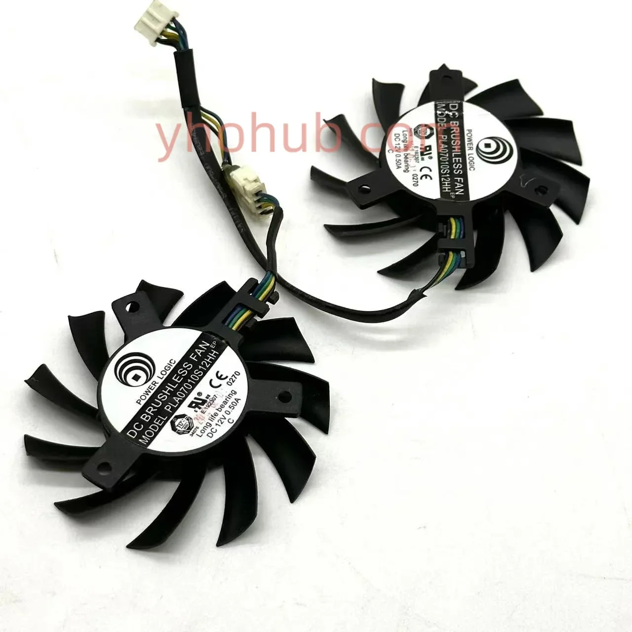 Power Logic PLA07010S12HH DC 12V 0.50A 64x64x10mm Server Cooling Fan