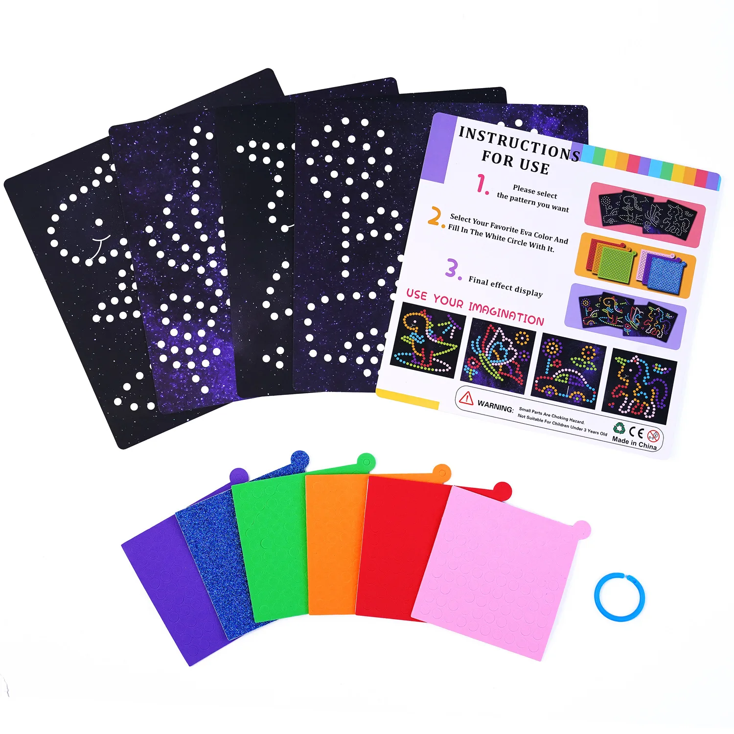 EVA Mosaic Sticker Children's 600 Dots Three-dimensional Foam Decorative Painting DIY Handmade Stickers Dimensional Collage