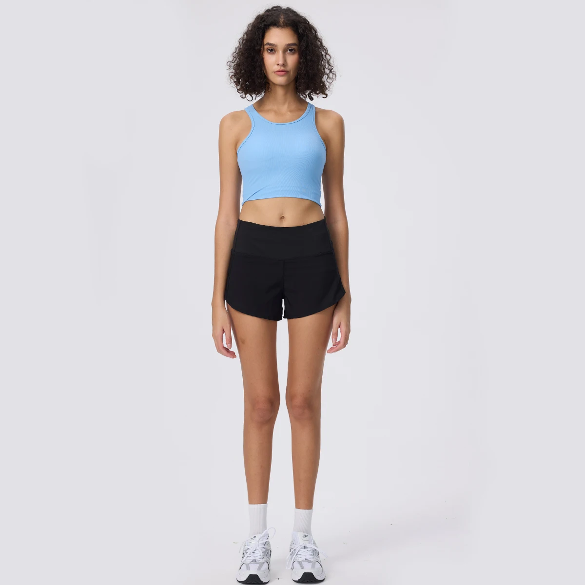 Women's 2 in 1 Athletic Running Athletic Shorts with Pockets  High Waisted Exercise Workout Athletic Shorts for with Liner pants
