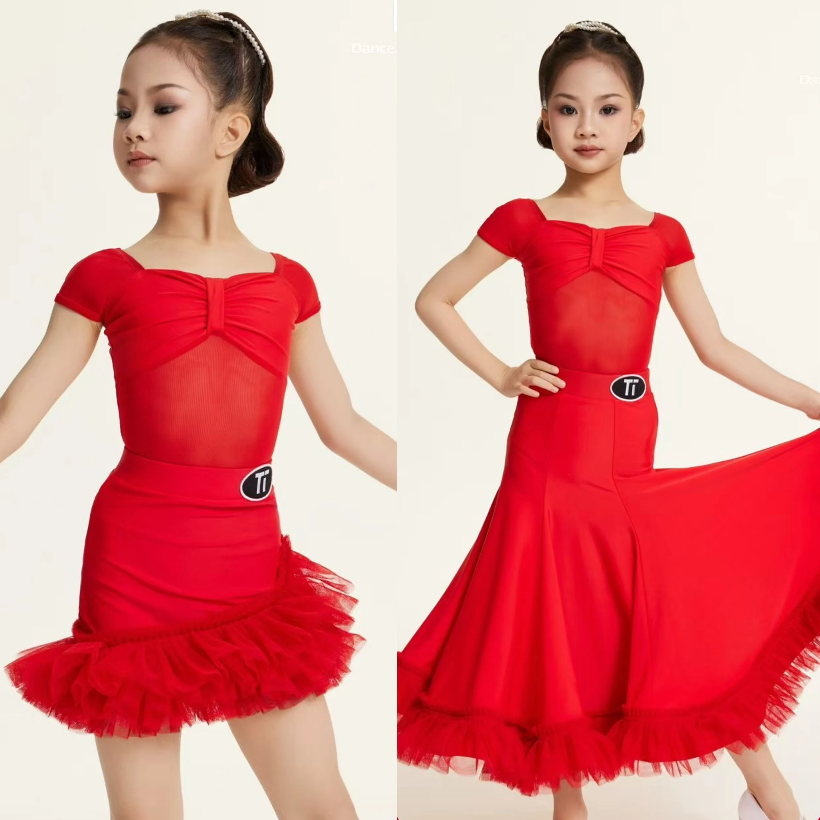 

Girls Latin Ballroom Dance Competition Dress Summer Prom Dance Waer Practice Clothing Waltz Dance Performance Costume DNV23042