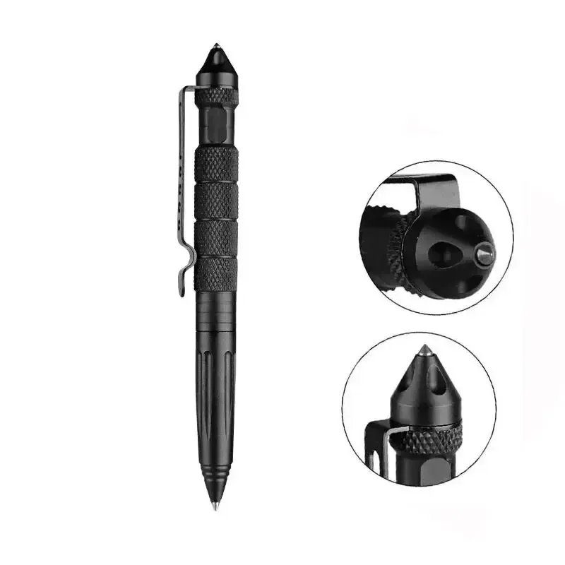 Multifunctional Metal Tactical Pen Anti Skid Emergency Glass Breaker Self Defense Supplies Security Protection EDC Multitool