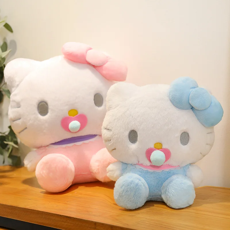 new 30/40CM Cute Sanrio Pacifier Hello Kitty Plush toy Stuffed Animal Doll Sleeping Companion Girls Friend 2025 Christmas Gifts