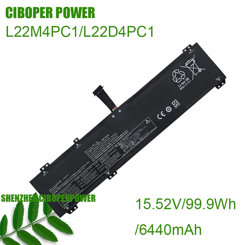 CP Laptop Battery L22B4PC1 L22C4PC1 L22D4PC1 L22L4PC1 L22M4PC1 15.52V/99.9Wh/6440mAh For Legion Pro 7 16IRX8 16IRX8H, 7i Gen 8