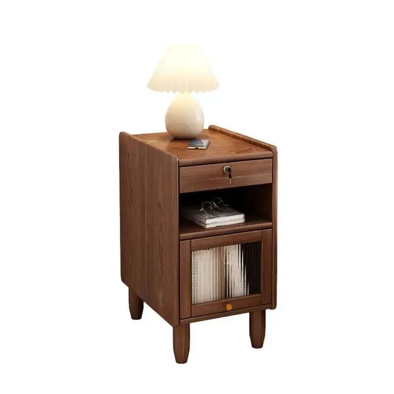 Mid Century Minimalist Bedside Table Organiser Design Wood Organizers Storage Industrial Mesa Cabeceira Living Room Furniture