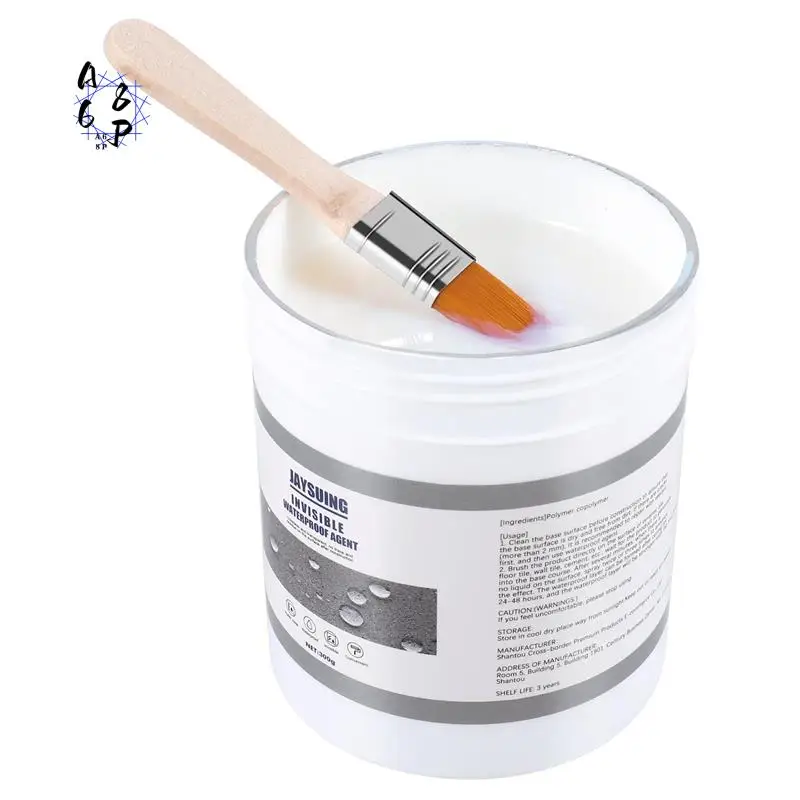 

A68P-Jaysuing Прозрачный водонепроницаемый клей плюс кисть Водонепроницаемый герметичный герметик на водной основе с кистью для защиты от протечек