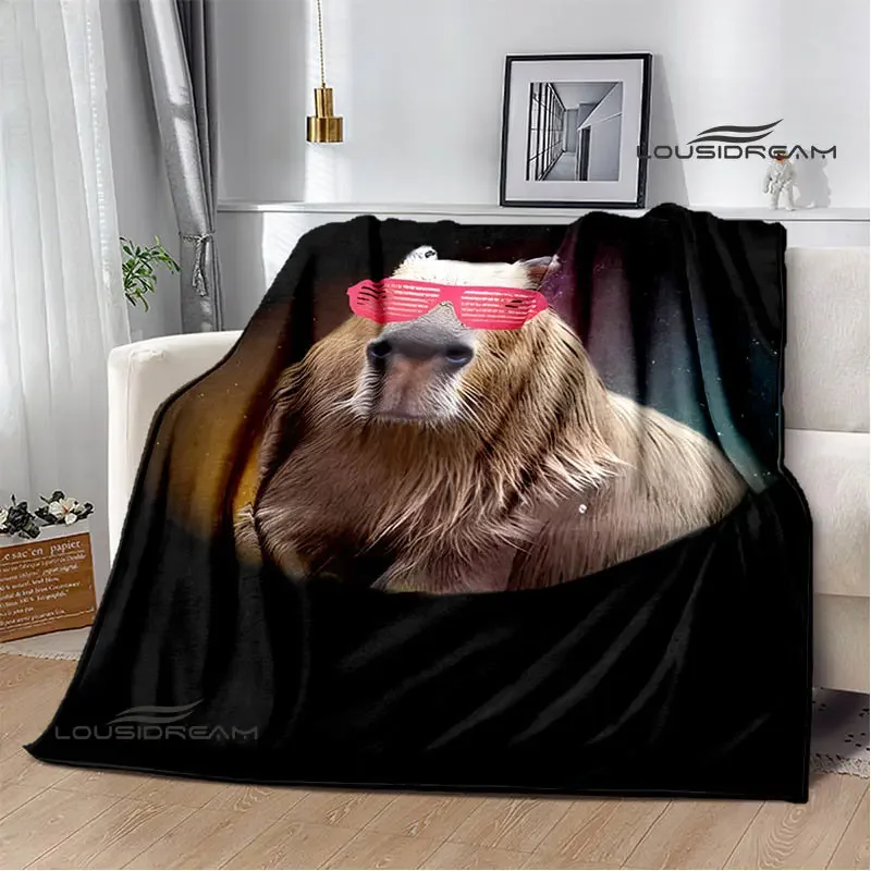 The Capybara Club Anime blanket throw cubre cama Warm blankets for beds Picnic blanket birthday gift