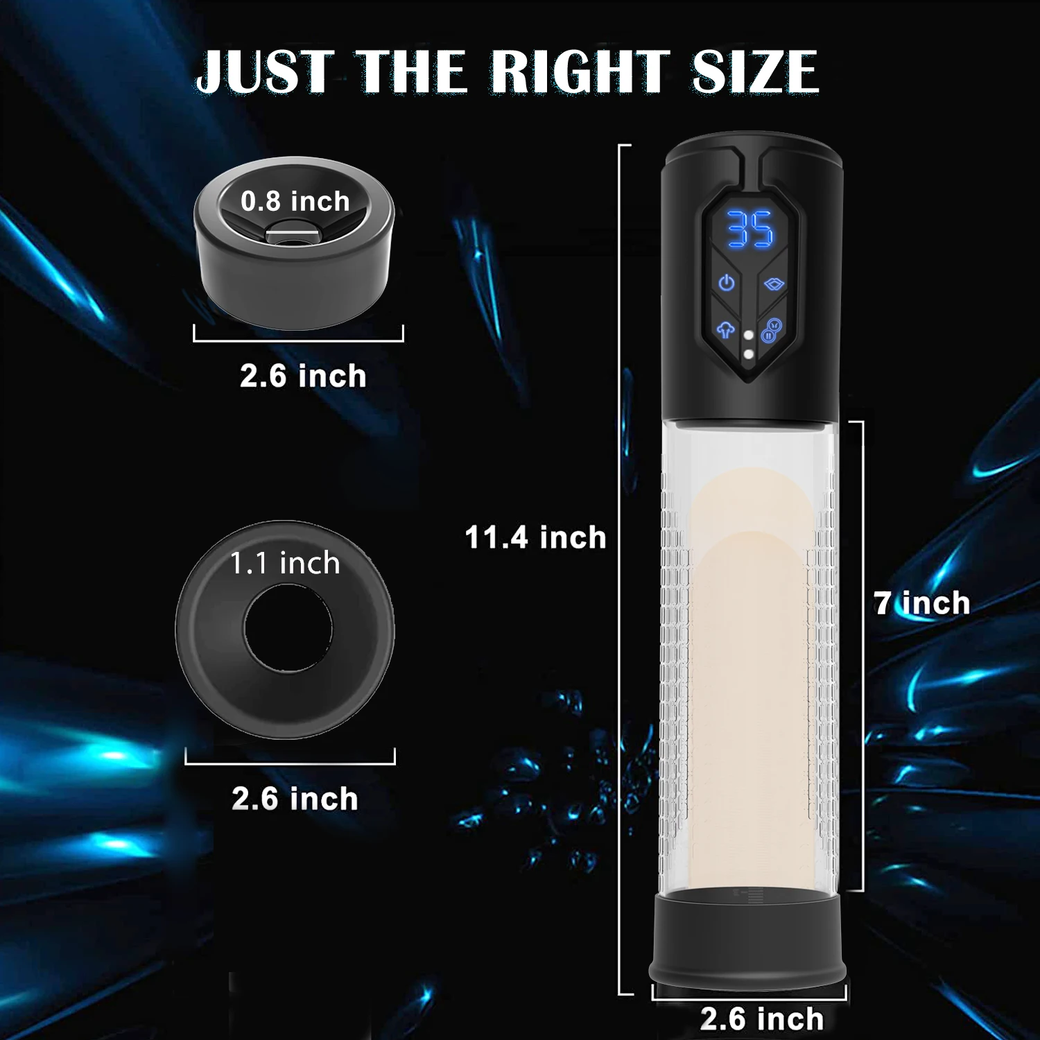 Sex Toys for Men Bigger Automatic Penis Pump Penis Enlarger Extender IPX7 Waterproof Vacuum Pump 4 Suction Male Masturbator