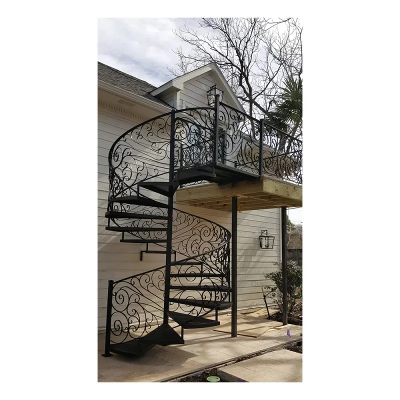 custom.Modern Staircase Helical Curve Structure Tempered Glass Railings Stair Stainless Steel Handrail Open Tread Design - view 4