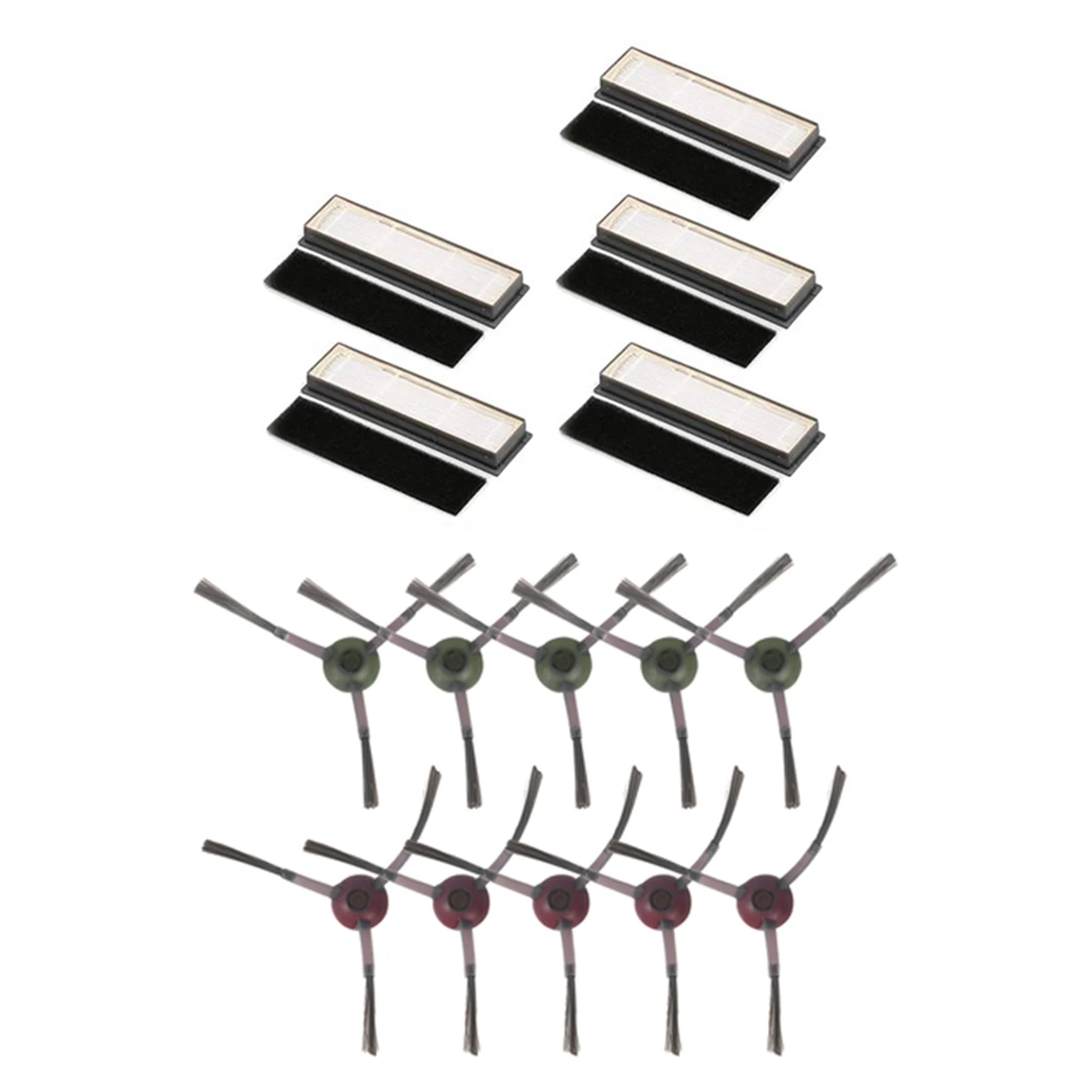 【24 ГОДА-СПРОДАЖА!】2 комплекта аксессуаров для робота-пылесоса Ecovacs Deebot OZMO 950: 1 комплект боковой щетки и 1 комплект HEPA-фильтра