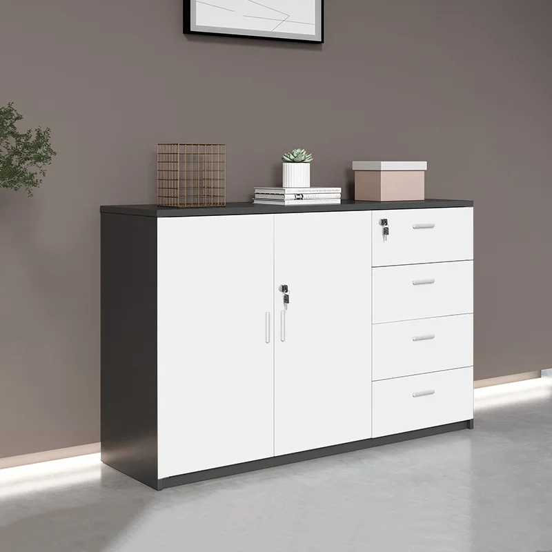Wooden Multi-door filing cabinet modern minimalist large capacity storage cabinet interior multipurpose aktenschrank furniture