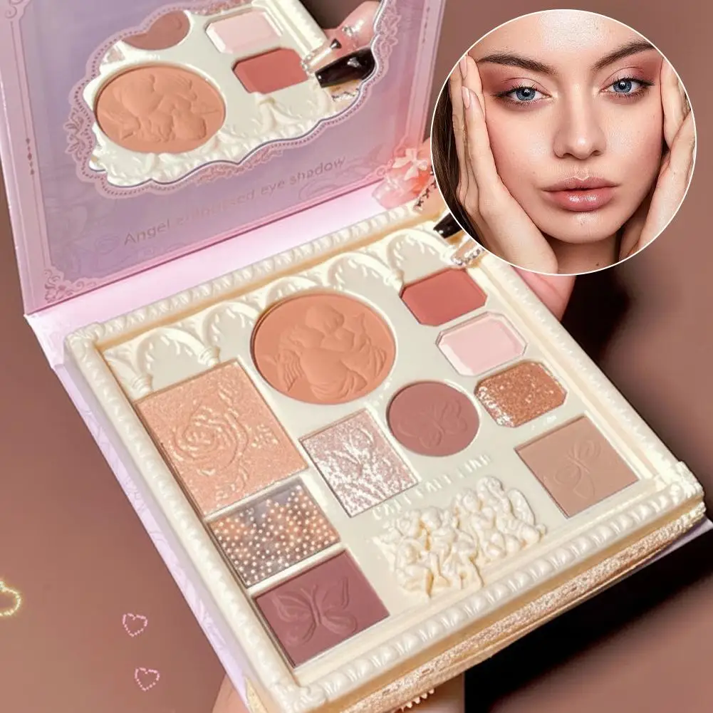 Angelo In Rilievo Ombretto Tavolozze di Ombretti Lucido Impermeabile Blush Fissaggio Gloss Piastra Ombra Piastra Trucco Occhi Vassoio Lucido W4U2