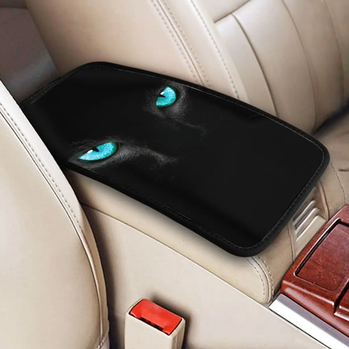 

Comfortable Center Console Pad Wild Animal Face Car Interior Accessories Armrest Storage Box Mat For Most Vehicles