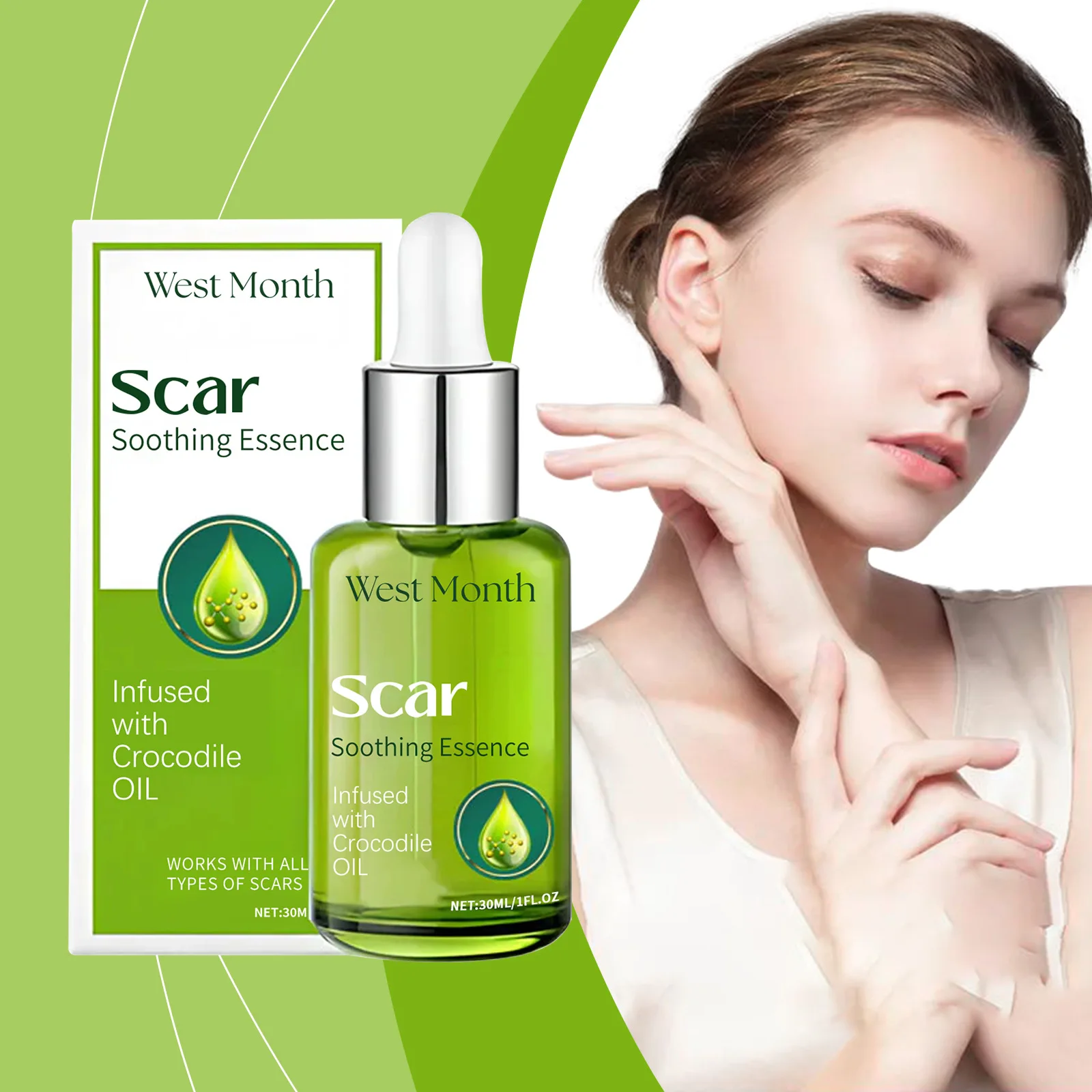 West & Month Collagen Skin Repair Serum Body Skin Moisturizing Firming Rejuvenation Care Serum Fades Scars Repair Skin Make Up