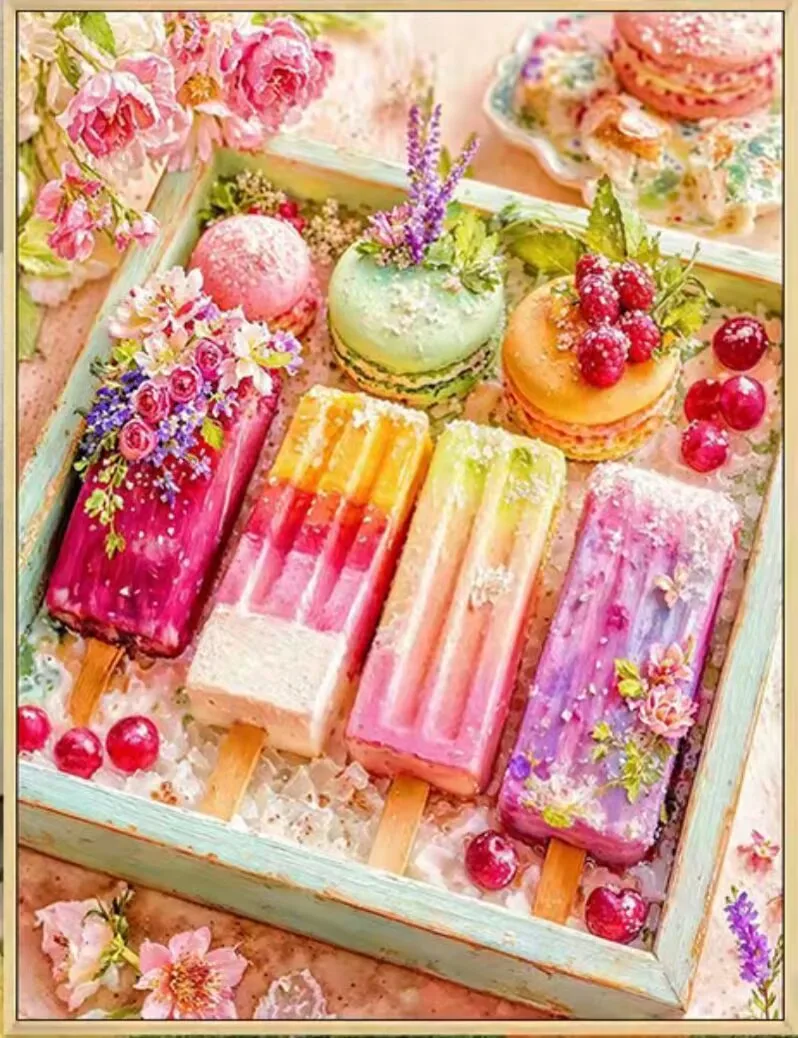 

14CT 9CT 95x75 см Набор с десертной печатью Вышивка крестиком DIY Набор для рукоделия Ремесла с иглой Нитки