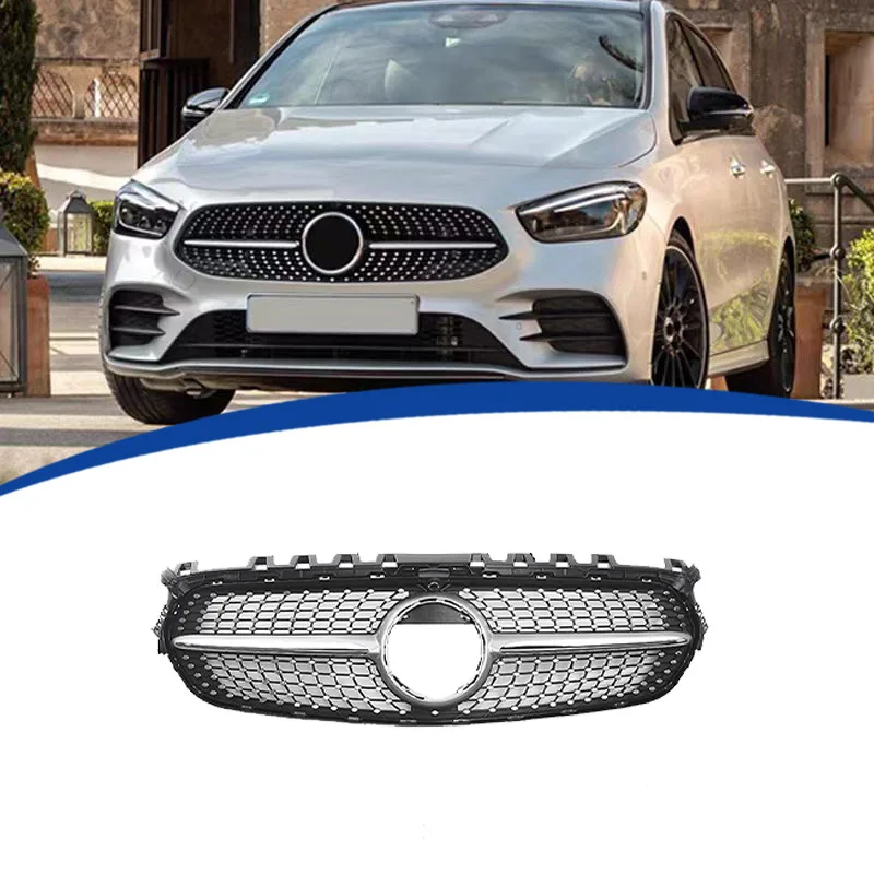 

For Mercedes-Benz B-Class W247 2020-2023 Starburst Front Racing Grille Body Kit ABS Plastic