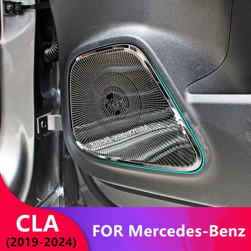 

Car door Horn Cover Dashboard Horn Cover A-pillar tweeter Horn Cover For Mercedes Benz CLA 2019-2024 Auto Accessories