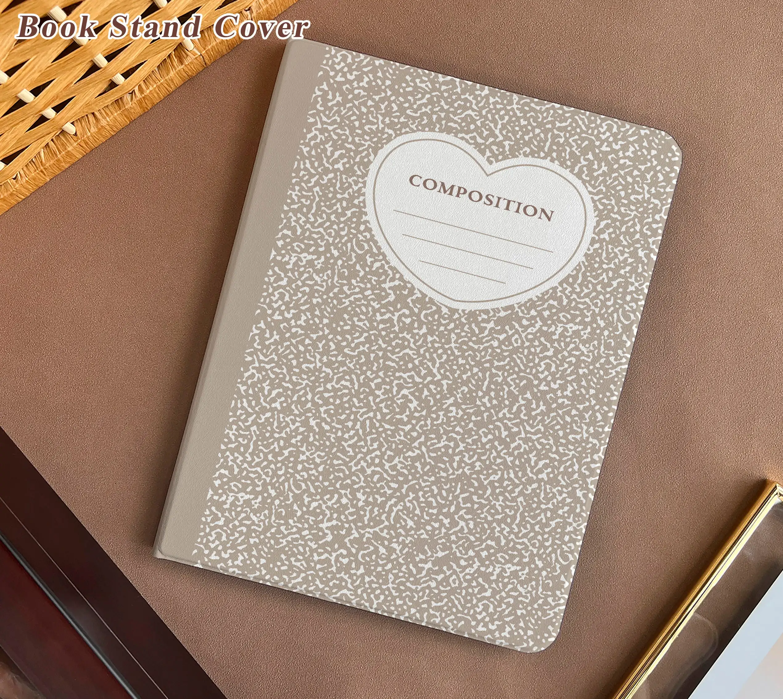 

Beige Composition Book ipad case For Apple Air 10.9 iPad Pro 2020 Cover for iPad 10.2 11 12.9in 2021 Mini 5 6 Case