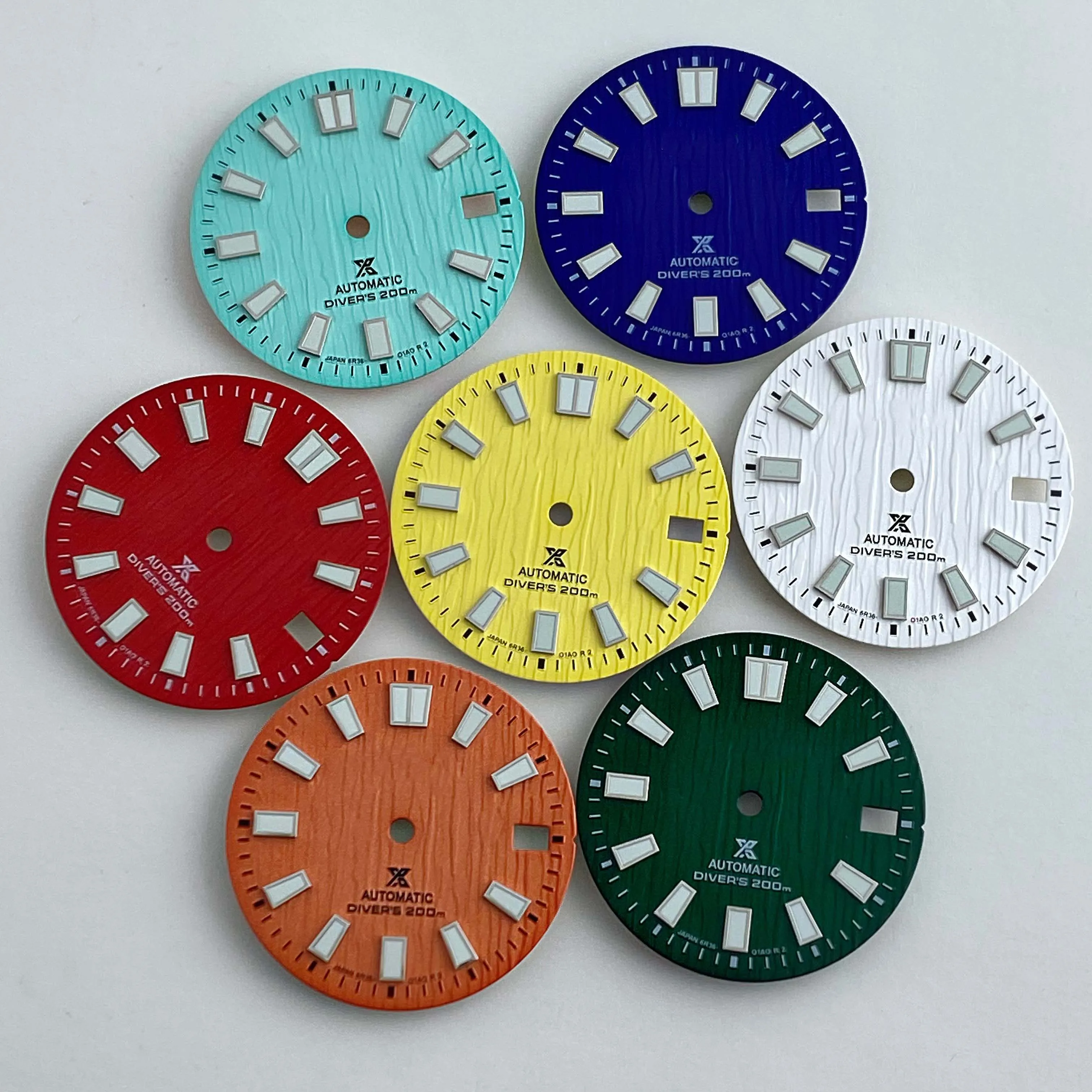 

28.5mm NH35 dial warrior dial glacier pattern, suitable for customizing watch parts and improving NH35/NH36 movements